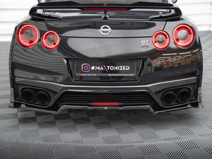 Central Rear Splitter (Vertical Bars) Nissan GTR R35 Facelift - Wayside Performance 