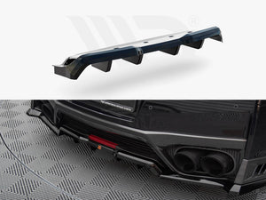 Central Rear Splitter (Vertical Bars) Nissan GTR R35 Facelift - Wayside Performance 