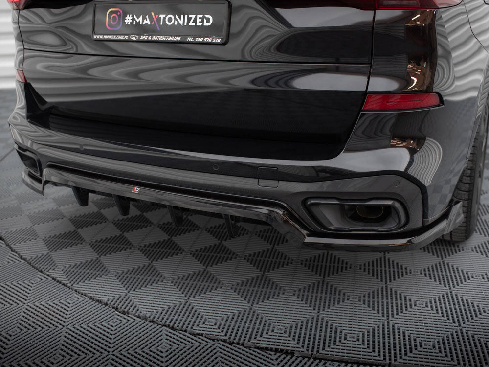 Central Rear Splitter (Vertical Bars) BMW X5 M-Sport G05 - Wayside Performance 