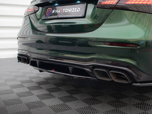 Central Rear Splitter (Vertical Bars) Mercedes-AMG E63 W213 Facelift - Wayside Performance 