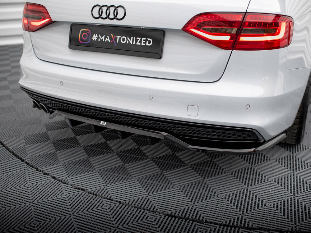 Central Rear Splitter (Vertical Bars) Audi A4 Competition B8 Facelift - Wayside Performance 