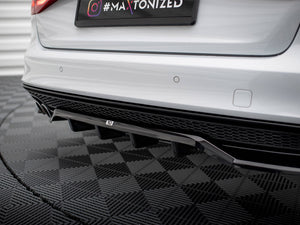Central Rear Splitter (Vertical Bars) Audi A4 Competition B8 Facelift - Wayside Performance 