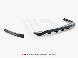 Central Rear Splitter (Vertical Bars) Audi A4 Competition B8 Facelift - Wayside Performance 