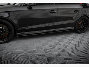 Street PRO Side Skirts Diffusers Audi RS3 Sedan 8V Facelift - Wayside Performance 