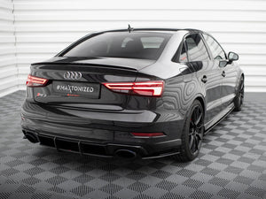 Street Pro Rear Side Splitters Audi RS3 Sedan 8V Facelift - Wayside Performance 