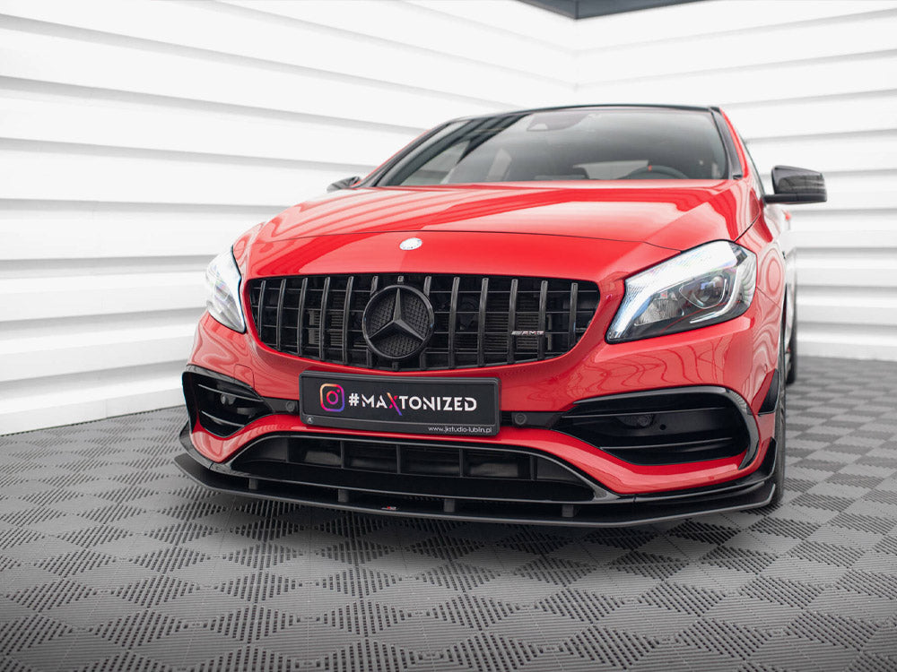 Street PRO Front Splitter Mercedes-Benz A 45 AMG Aero W176 Facelift - Wayside Performance 