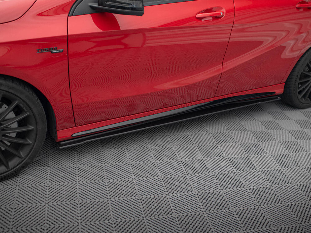 Street PRO Side Skirts Diffusers Mercedes-Benz A 45 AMG W176 Facelift - Wayside Performance 