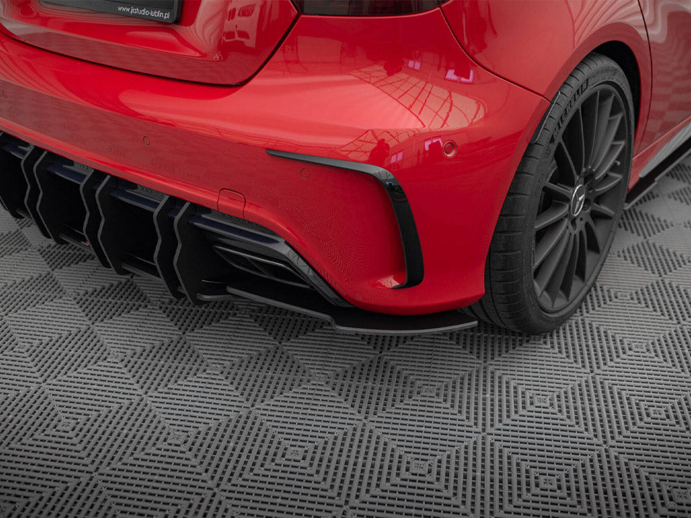 Street Pro Rear Side Splitters Mercedes-Benz A 45 AMG W176 Facelift - Wayside Performance 