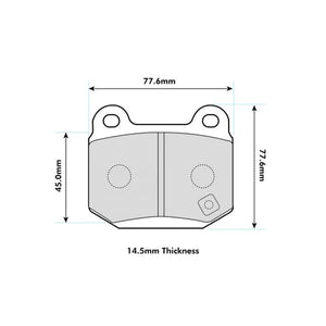 PBS NISSAN 350Z 3.5 V6 24V Rear Protrack Pads 8198PT - Wayside Performance 