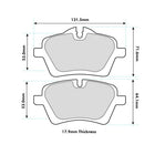 PBS MINI R50 to R61 Front ProRace Performance Brake Pads 8471PR - Wayside Performance 