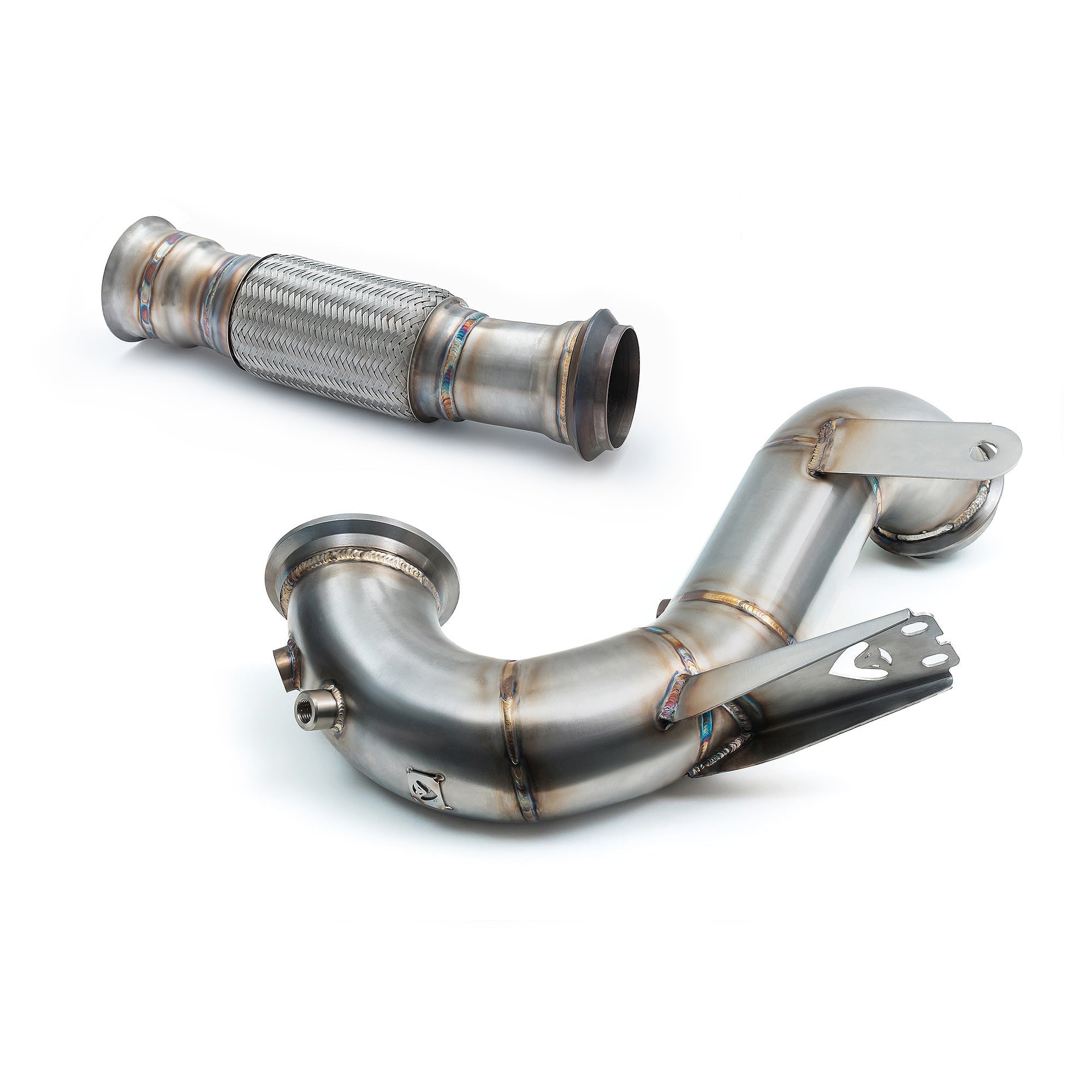 Mercedes-AMG GLA 45 S Front Downpipe Sports Cat / De-Cat Performance Exhaust - Wayside Performance 