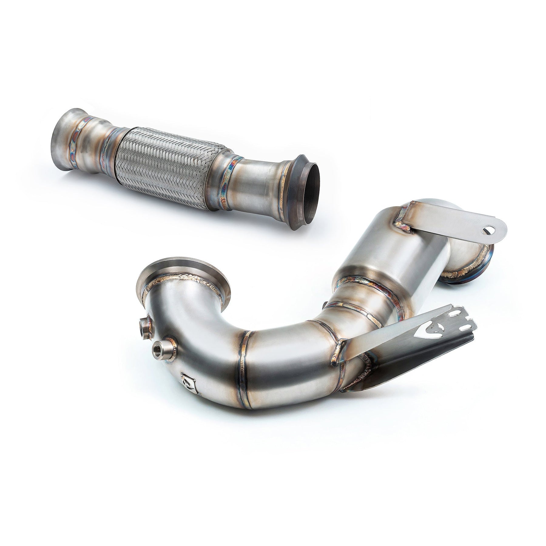 Mercedes-AMG GLA 45 S Front Downpipe Sports Cat / De-Cat Performance Exhaust - Wayside Performance 