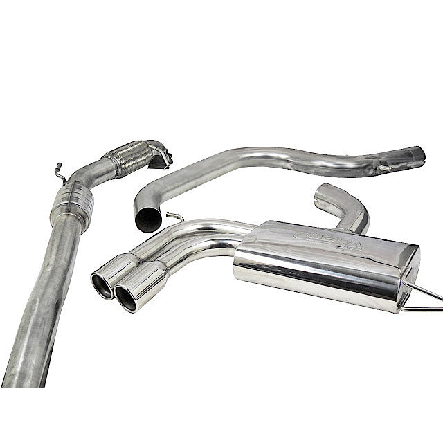 Cobra Sport Audi A3 (8P) 2.0 TFSI 2WD (3 Door) Turbo Back Performance Exhaust - Wayside Performance 