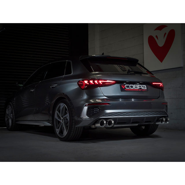 Cobra Sport Audi S3 (8Y) 5 door Sportback Valved Turbo Back Performance Exhaust - Wayside Performance 