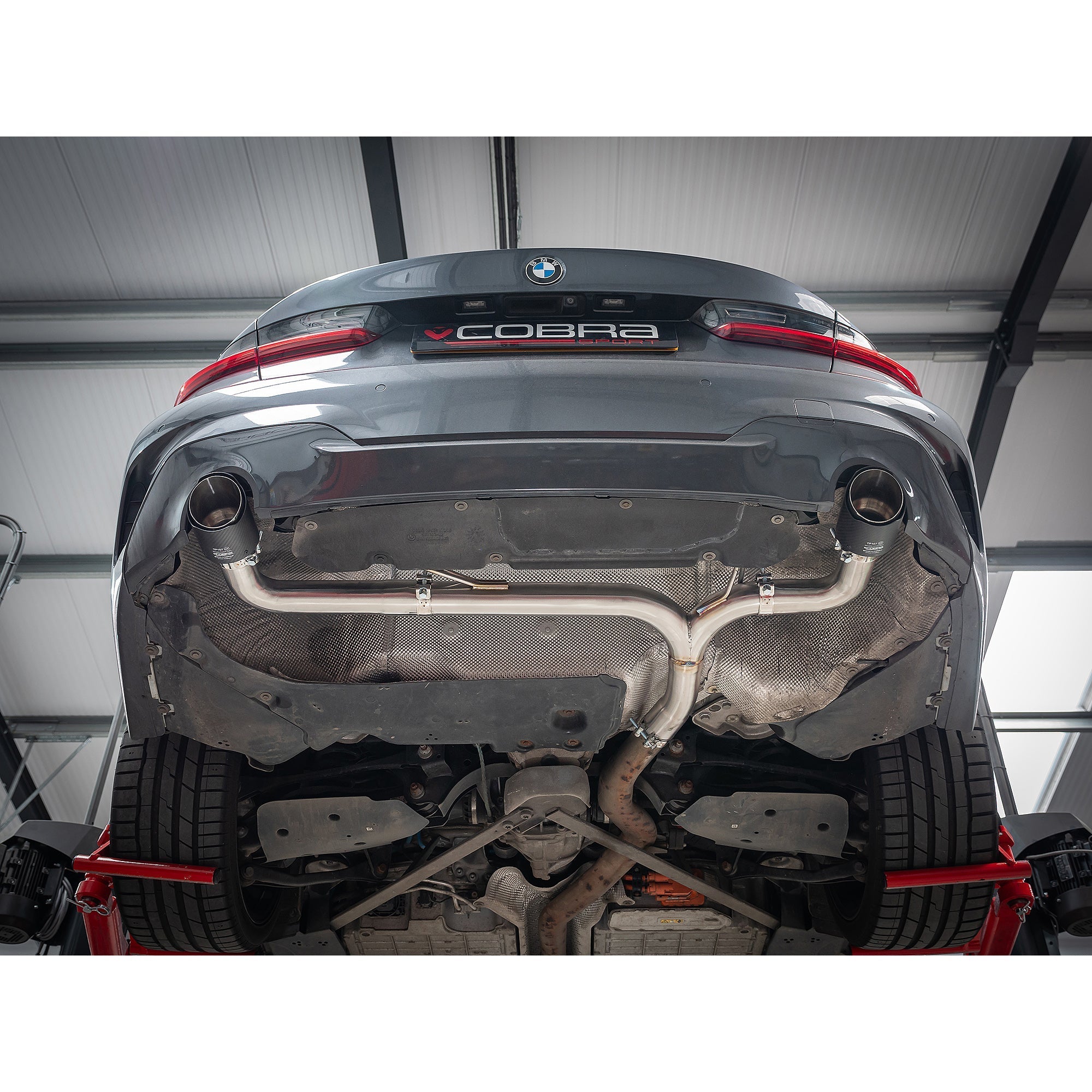 BMW 330e Touring (G21) (19>) Non-Valved Venom Dual Exit Rear Axle Back Performance Exhaust - Wayside Performance 