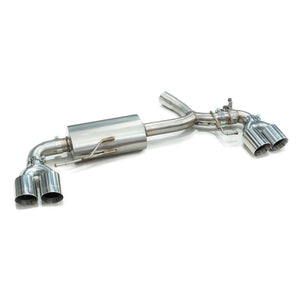 BMW 330e (G20) (19>) Valved Quad Exit Rear Axle Back M3 Style Performance Exhaust - Wayside Performance 