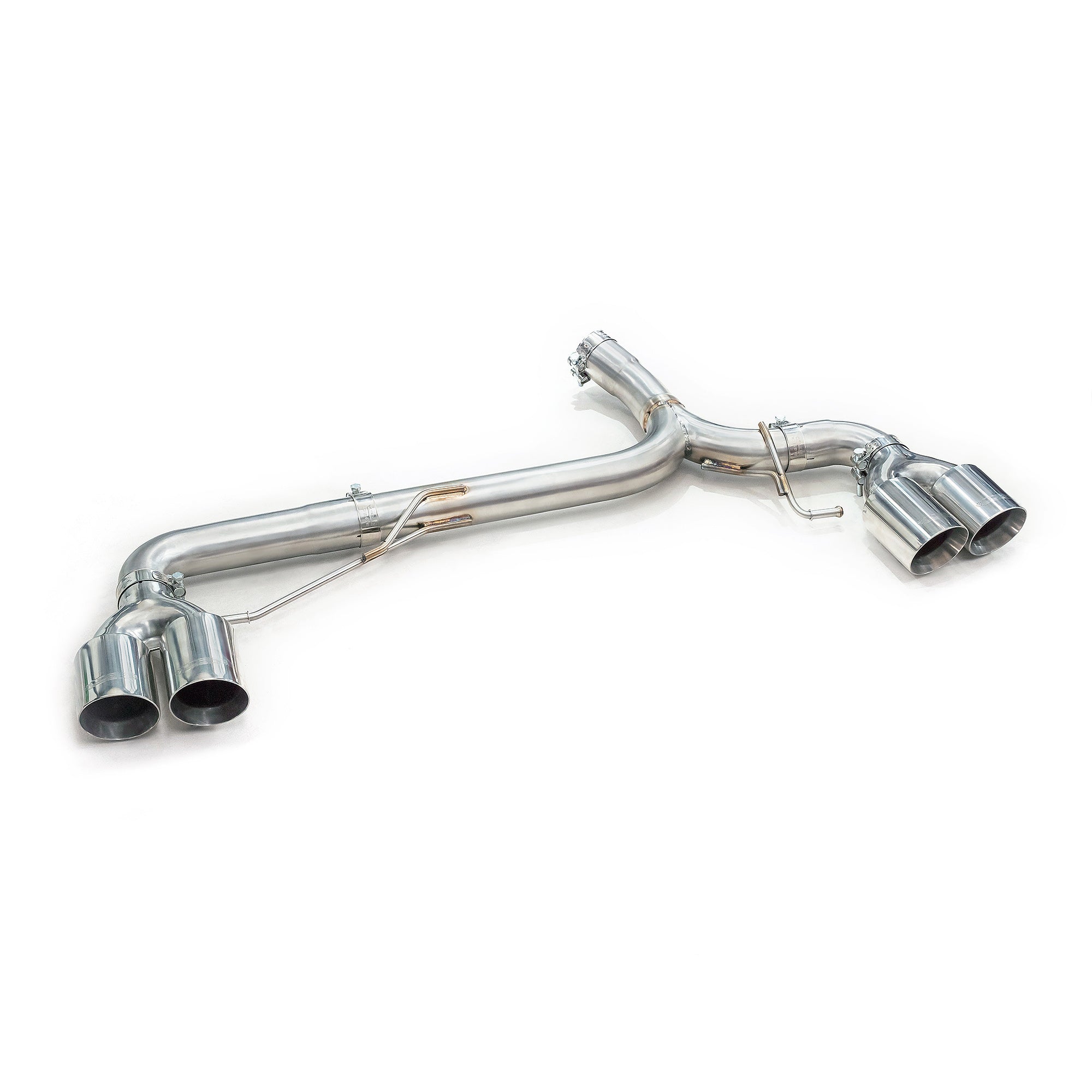 BMW 330e (G20) (19>) Non-Valved Venom Quad Exit Rear Axle Back M3 Style Performance Exhaust - Wayside Performance 