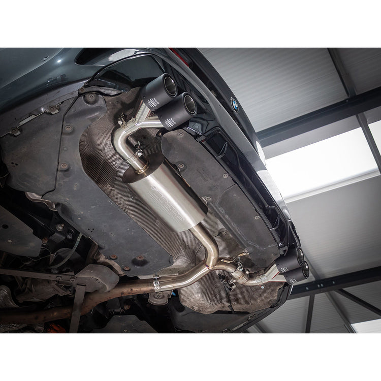 BMW 330e (G20) (19>) Valved Quad Exit Rear Axle Back M3 Style Performance Exhaust - Wayside Performance 
