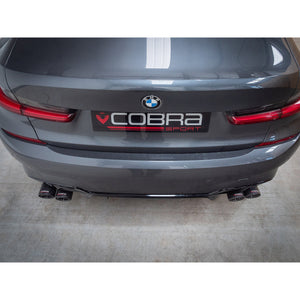 BMW 330e Touring (G21) (19>) Valved Quad Exit Rear Axle Back M3 Style Performance Exhaust - Wayside Performance 