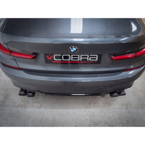 BMW 330e (G20) (19>) Valved Quad Exit Rear Axle Back M3 Style Performance Exhaust - Wayside Performance 
