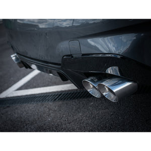 BMW 330e (G20) (19>) Valved Quad Exit Rear Axle Back M3 Style Performance Exhaust - Wayside Performance 