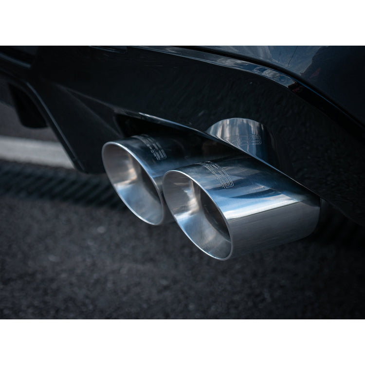 BMW 330e Touring (G21) (19>) Non-Valved Venom Quad Exit Rear Axle Back M3 Style Performance Exhaust - Wayside Performance 