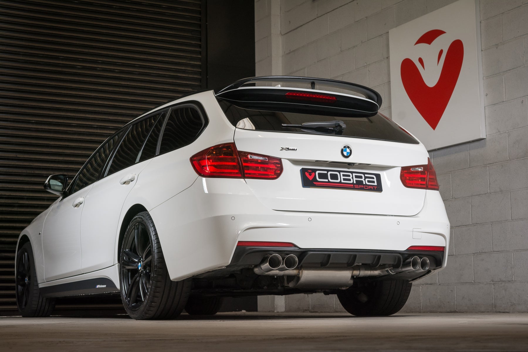 Cobra Sport BMW 325D (F30 LCI/F31 LCI) (2015-19) Quad Exit M3 Style Performance Exhaust Conversion - Wayside Performance 