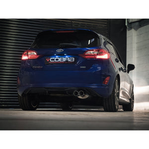 Cobra Sport Ford Fiesta (Mk8) 1L EcoBoost ST-Line (ST Style) Twin Tip Cat Back Performance Exhaust - Wayside Performance 