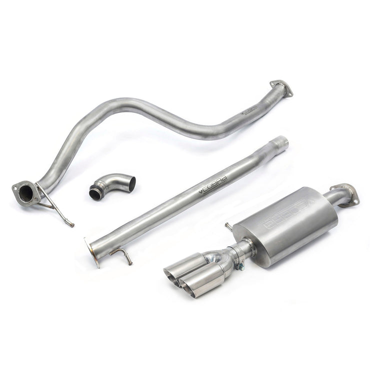 Cobra Sport Ford Fiesta (Mk8) 1L EcoBoost ST-Line (ST Style) Twin Tip Cat Back Performance Exhaust - Wayside Performance 