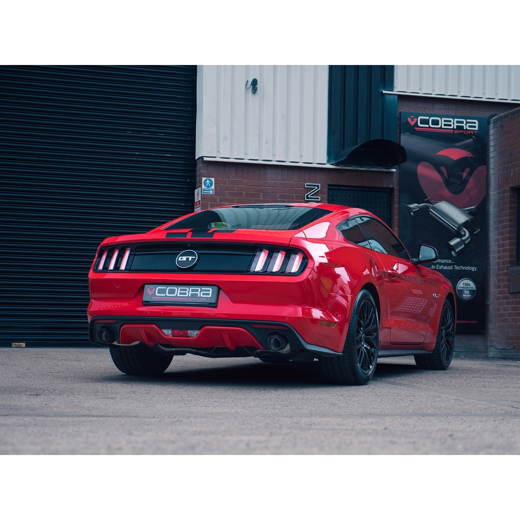 Cobra Sport Ford Mustang 2.3 EcoBoost Fastback (2018>) 2.5" Venom Box Delete Axle Back Performance Exhaust - Wayside Performance 
