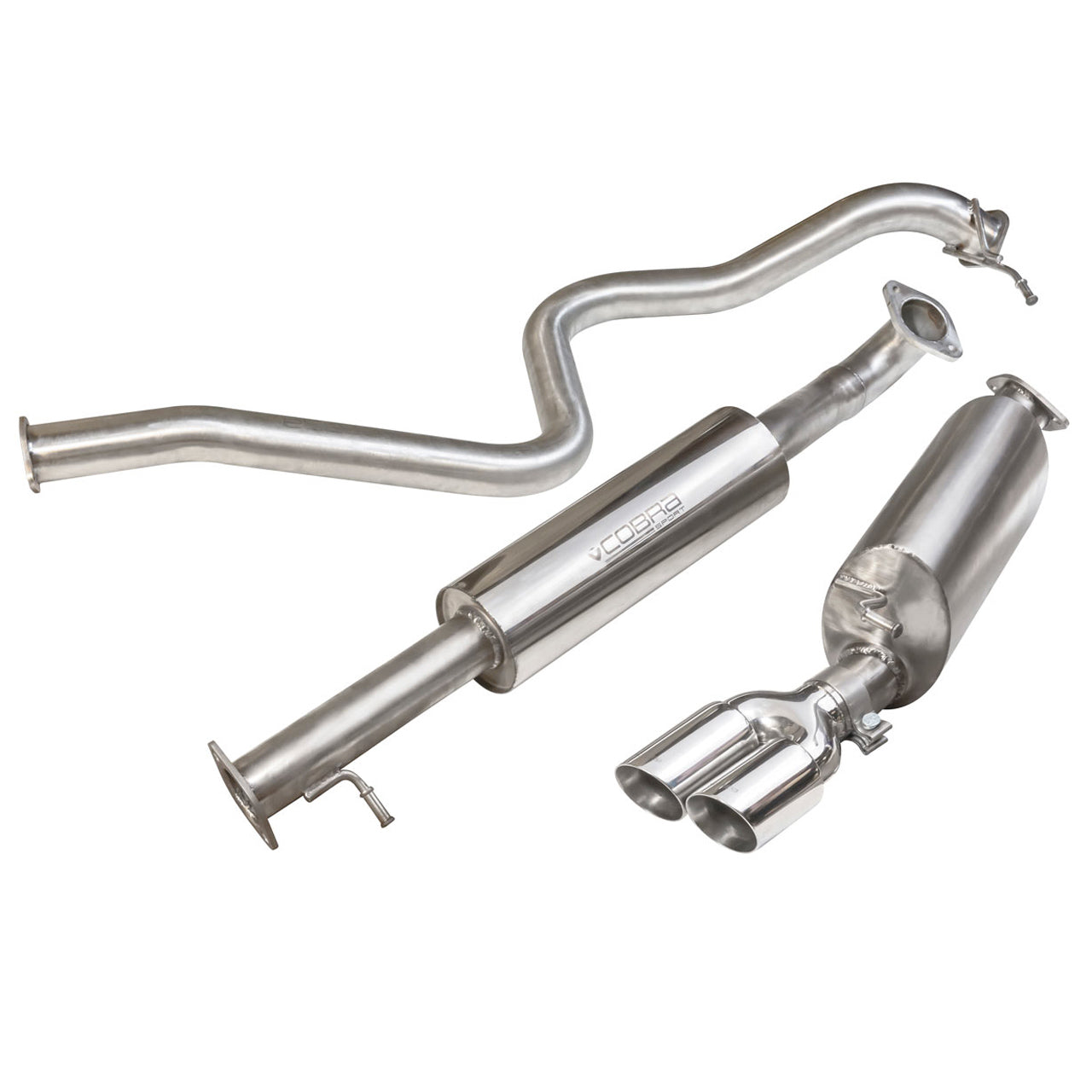 Cobra Sport Ford Fiesta (Mk7) 1L EcoBoost (Zetec S) Catback Performance Exhaust - Wayside Performance 