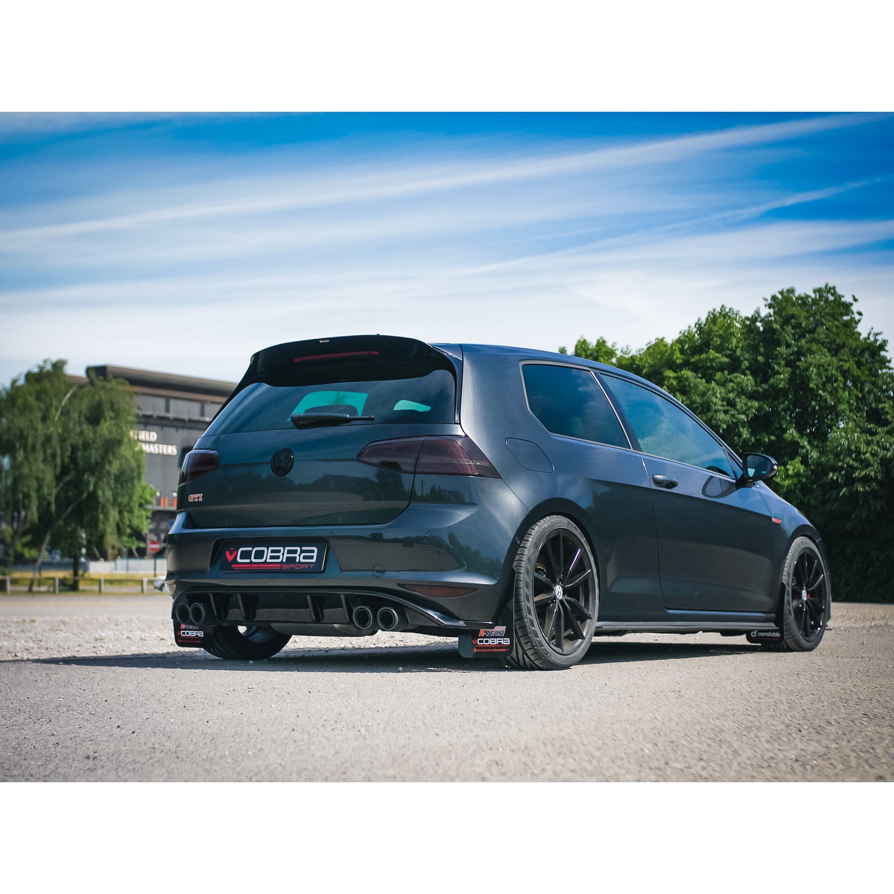 Cobra Sport VW Golf GTI (Mk7) 2.0 TSI (5G) (12-17) Quad Exit Venom Box Delete Race Cat Back Golf R Style Performance Exhaust - Wayside Performance 