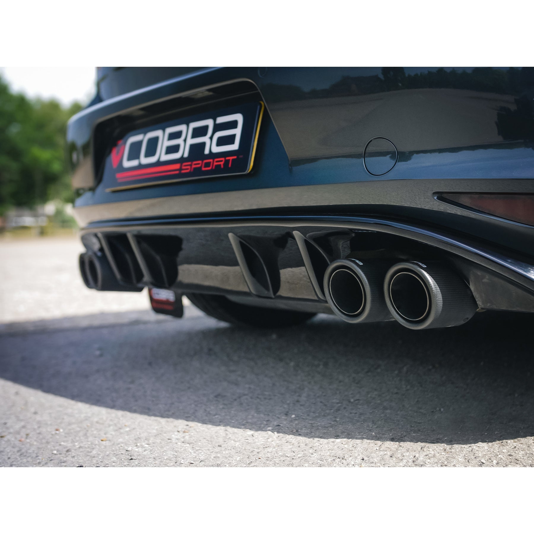 Cobra Sport VW Golf GTI (Mk7) 2.0 TSI (5G) (12-17) Quad Exit Race Rear Axle Back (back box delete) Golf R Style Performance Exhaust - Wayside Performance 