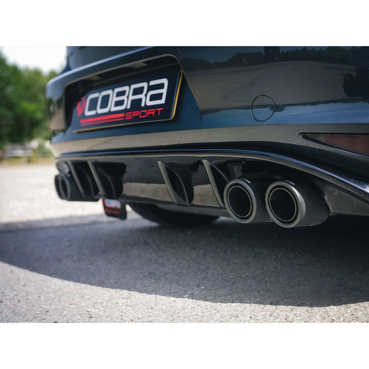 Cobra Sport VW Golf GTI (Mk7) 2.0 TSI (5G) (12-17) Quad Exit Race Rear Axle Back (back box delete) Golf R Style Performance Exhaust - Wayside Performance 