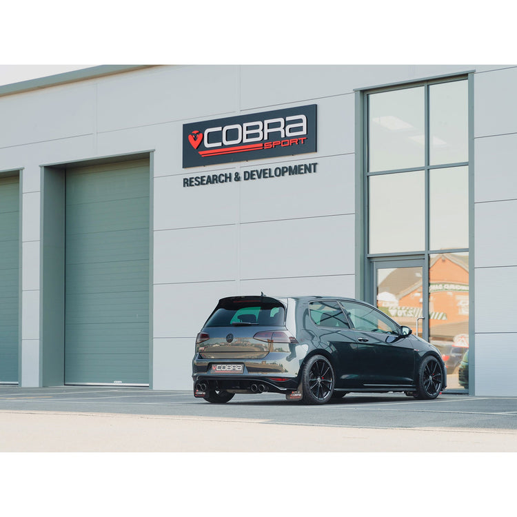 Cobra Sport VW Golf GTI (Mk7) 2.0 TSI (5G) (12-17) Quad Exit Race Rear Axle Back (back box delete) Golf R Style Performance Exhaust - Wayside Performance 