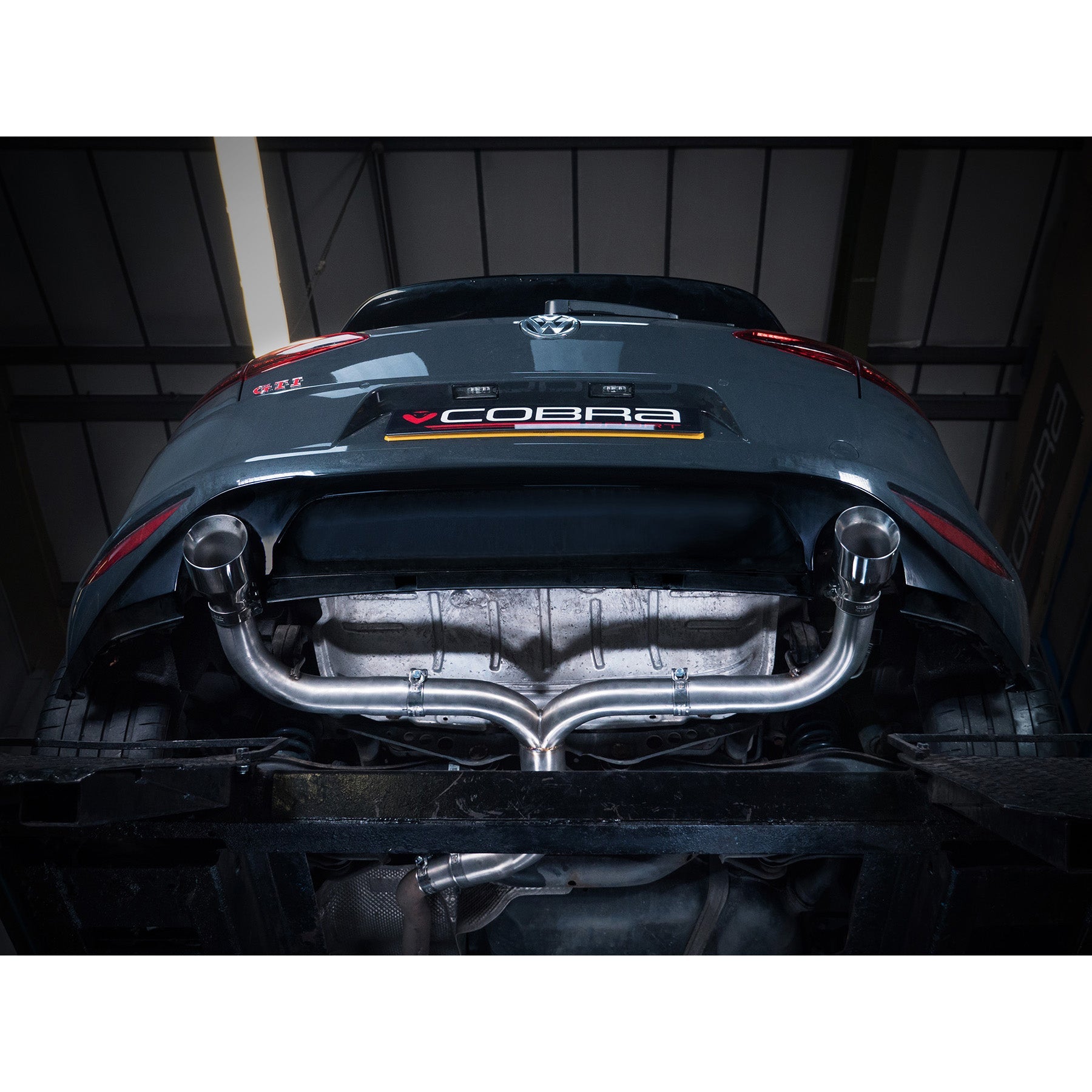 Cobra Sport VW Golf GTI (Mk7) 2.0 TSI (5G) (12-17) Race Rear Axle Back (back box delete) Performance Exhaust - Wayside Performance 
