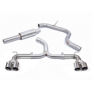 Cobra Sport VW Golf GTI (Mk7) 2.0 TSI (5G) (12-17) Quad Exit Venom Box Delete Race Cat Back Golf R Style Performance Exhaust - Wayside Performance 
