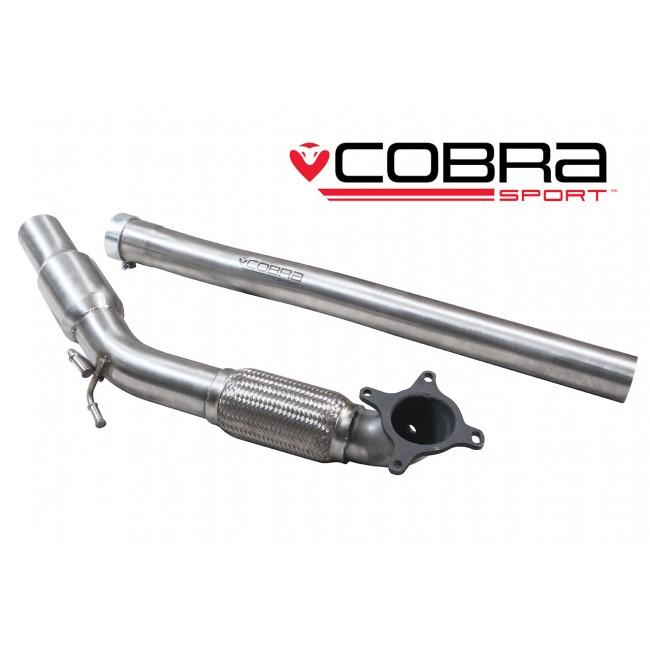 Cobra Sport Audi TT (Mk2) 1.8/2.0 TFSI (2WD) 2011-14 Front Downpipe Sports Cat / De-Cat Performance Exhaust - Wayside Performance 