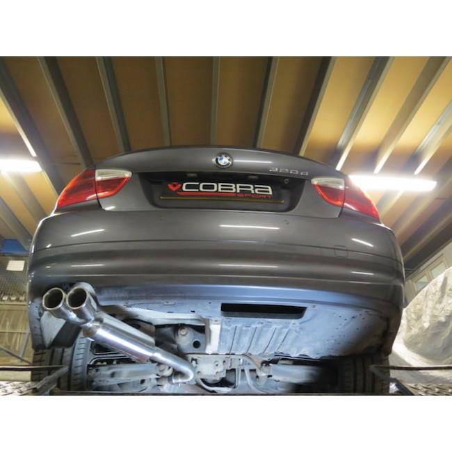 Cobra Sport BMW 318D/320D Diesel (E90/E91) Twin Tip Performance Exhaust Rear Box - Wayside Performance 