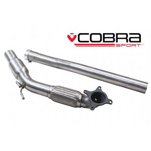 Cobra Sport VW Scirocco R 2.0 TSI (09-18) Sports Cat / De-Cat Front Downpipe Performance Exhaust - Wayside Performance 